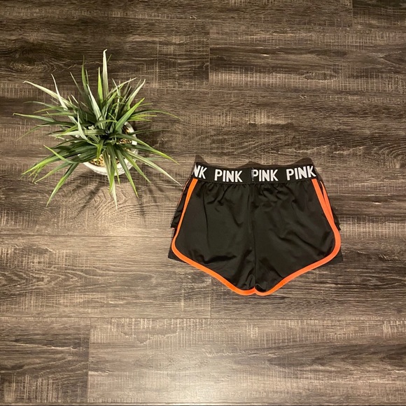 PINK Black & Coral Spandex Shorts - Picture 3 of 4